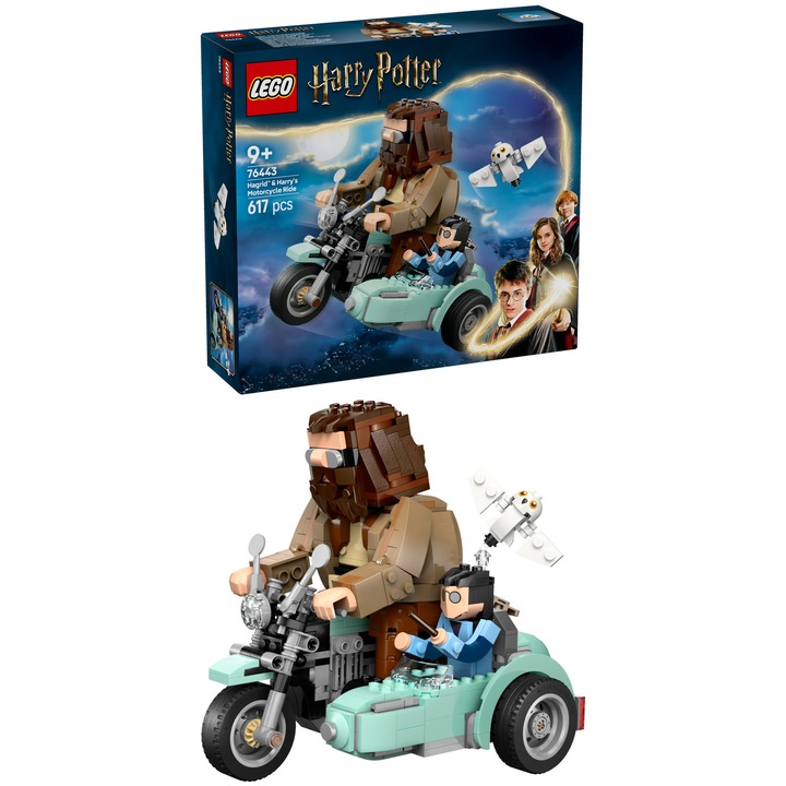 LEGO® Harry Potter TM - Hagrid™ si Harry intr-o tura cu motocicleta 76443, 617 piese