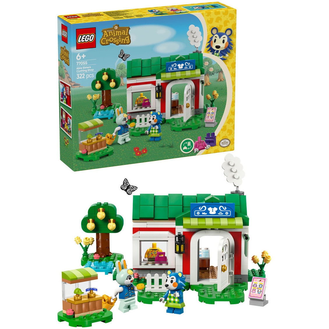 LEGO® Animal Crossing™ - Magazinul de haine detinut de Able Sisters 77055, 322 piese
