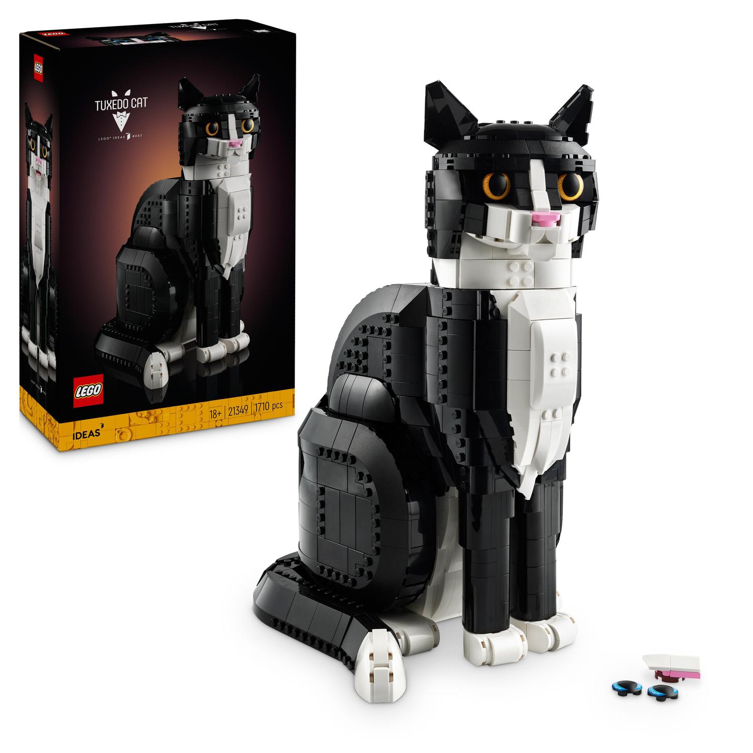 Set de constructie LEGO® Ideas - Pisica in smoching 21349, 1710 piese, Idee de Cadou pentru Femei Pasionate de Jocuri de Constructie Creativa