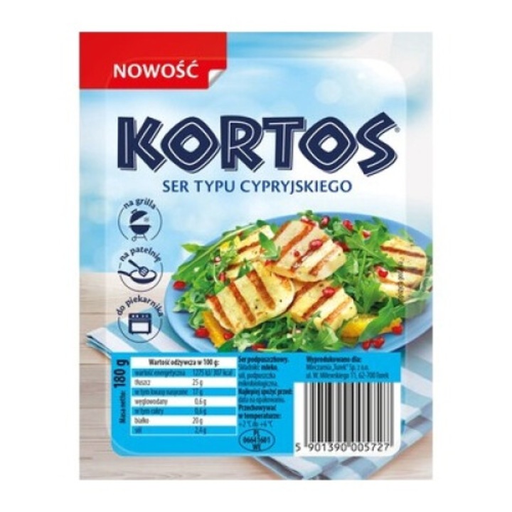 Branza Kortos tip cipriotica 180g, naturala, din lapte de vaca, 45% grasime