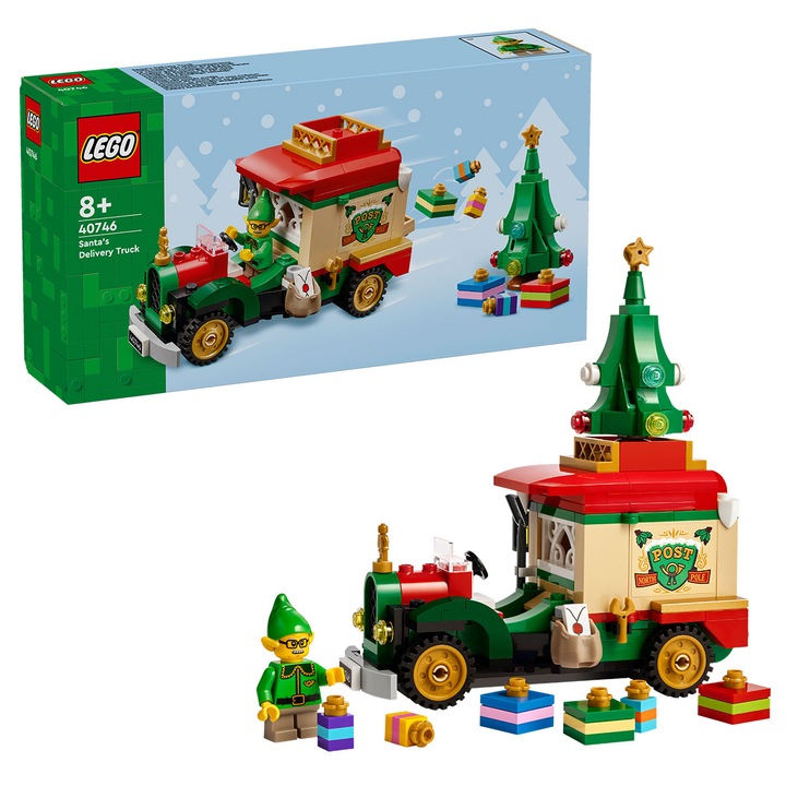 Конструктор LEGO Камионът за доставка на Дядо Коледа 40746, 224 части