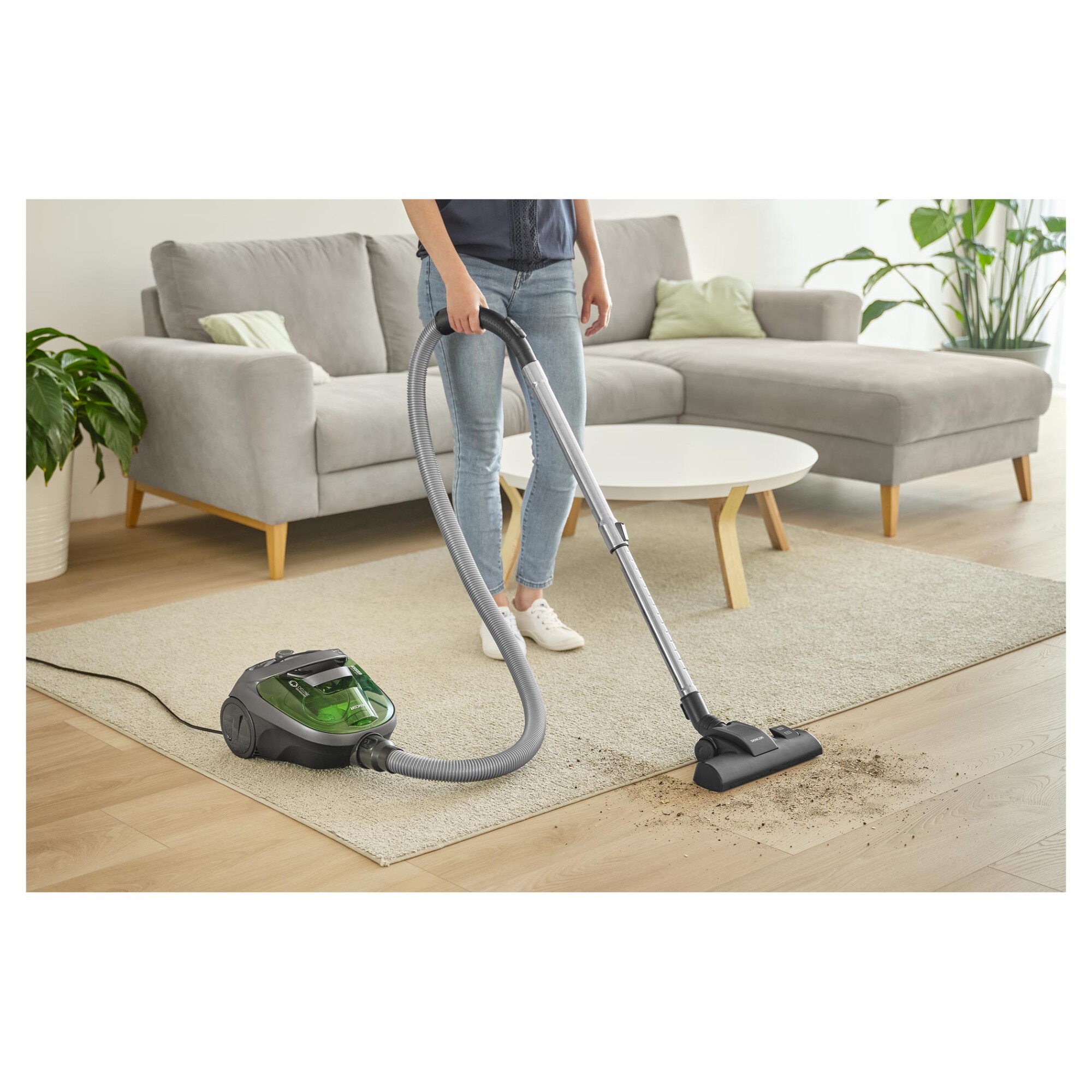 Aspirator fara sac Sencor SVC 1016GR 3AAA, 800 W, verde