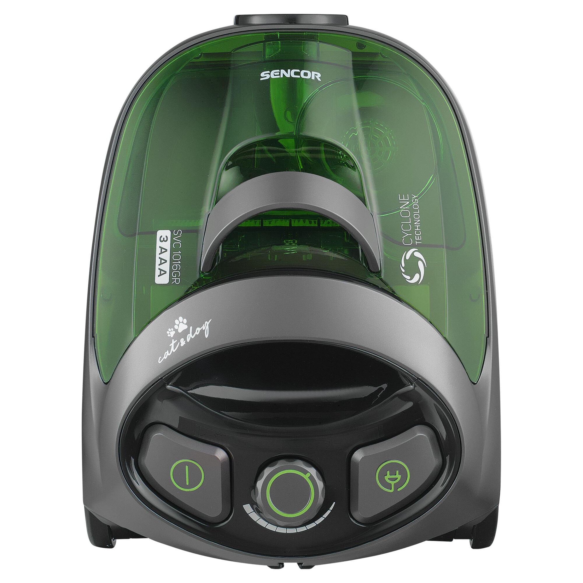 Aspirator fara sac Sencor SVC 1016GR 3AAA, 800 W, verde