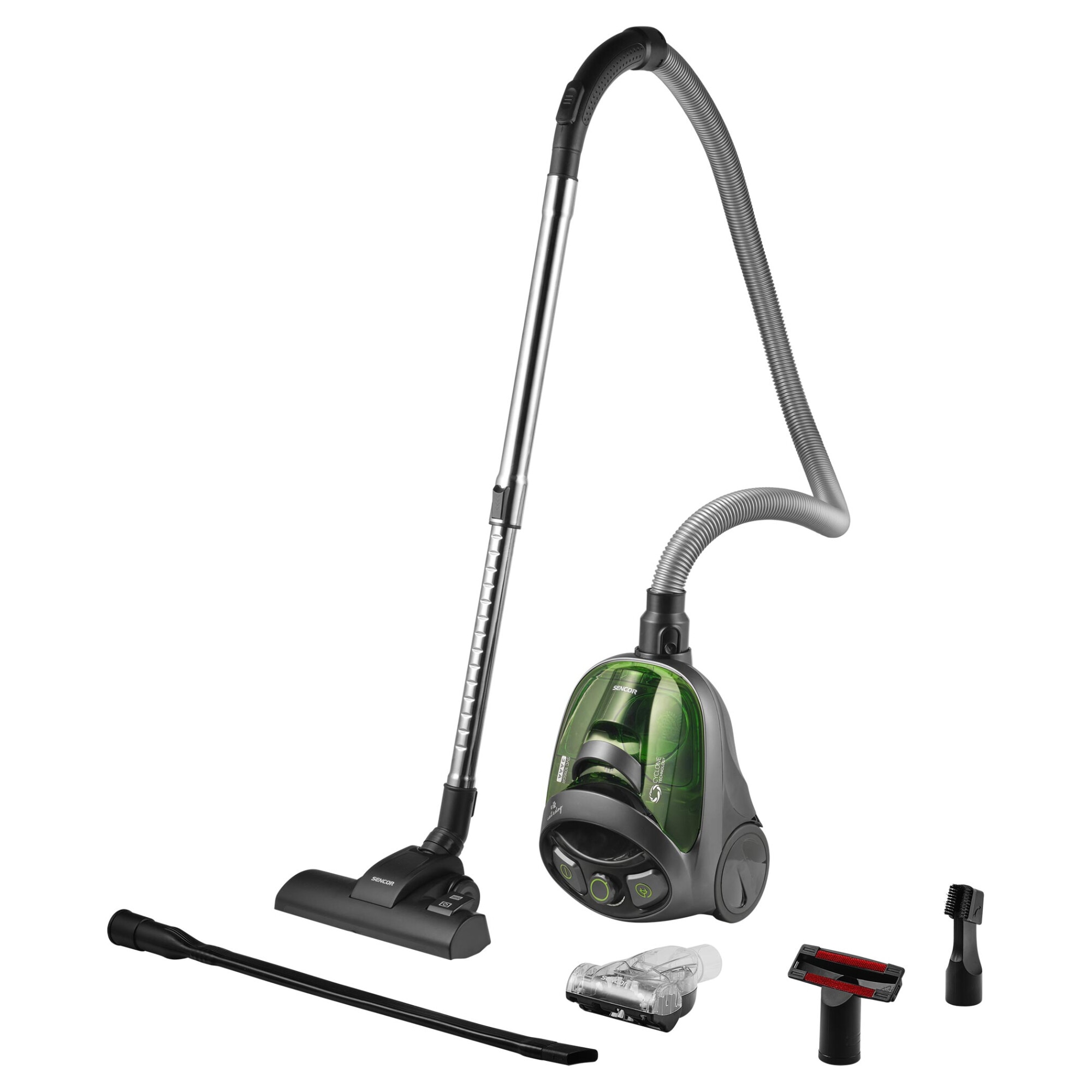 Aspirator fara sac Sencor SVC 1016GR 3AAA, 800 W, verde