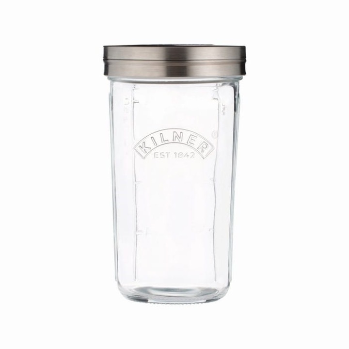 Borcan cu capac, Kilner, sticla, 0.5L, transparent/argintiu, 9.5x17cm