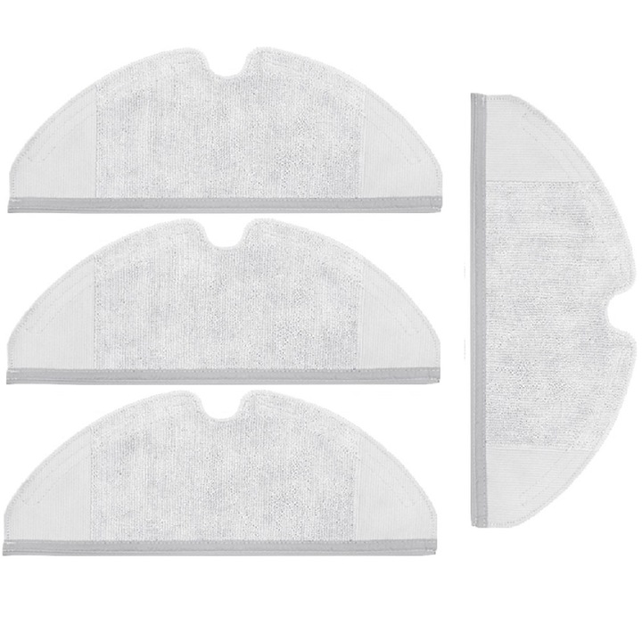 Set 4 mopuri microfibra Litago pentru aspiratoare Roborock S5, S6, Q7, multicolor