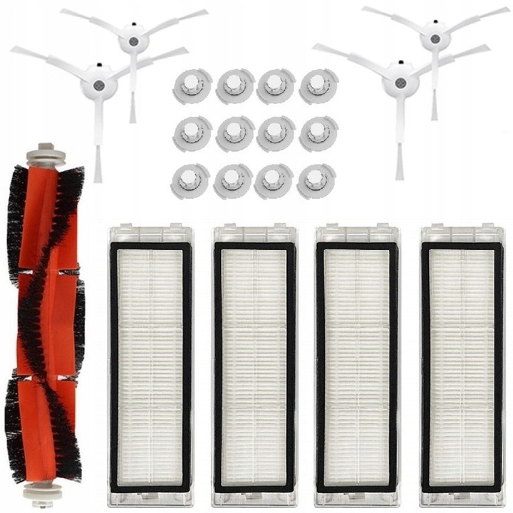 Set accesorii aspirator robot Xiaomi Mi, 21 piese, inclusiv perii si filtre HEPA, multicolor