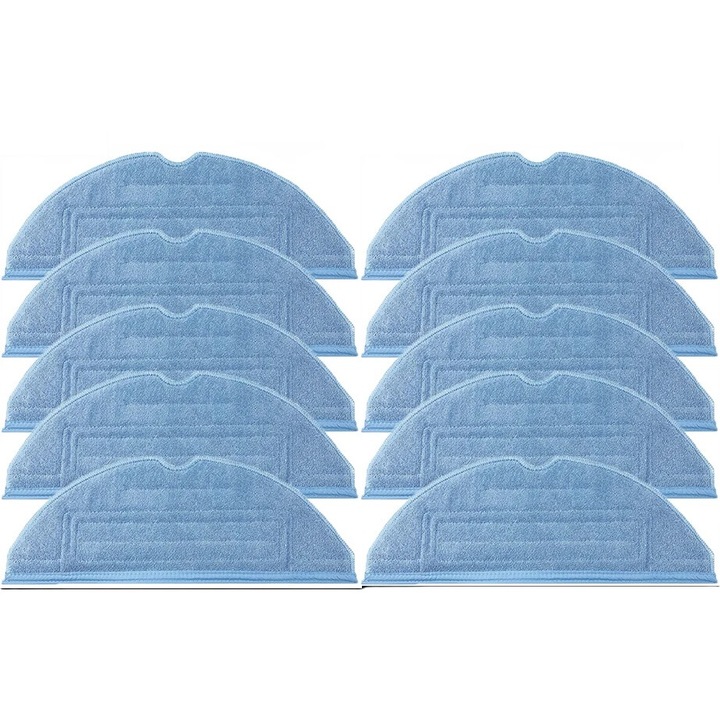 Set 10 bucati mopuri pentru aspiratoare Xiaomi Roborock, 30x11cm, alb