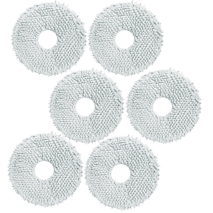 Set 6x Mopuri de schimb pentru aspiratoare robot Xiaomi, Litago, compatibile cu S10+, X10+, multicolor