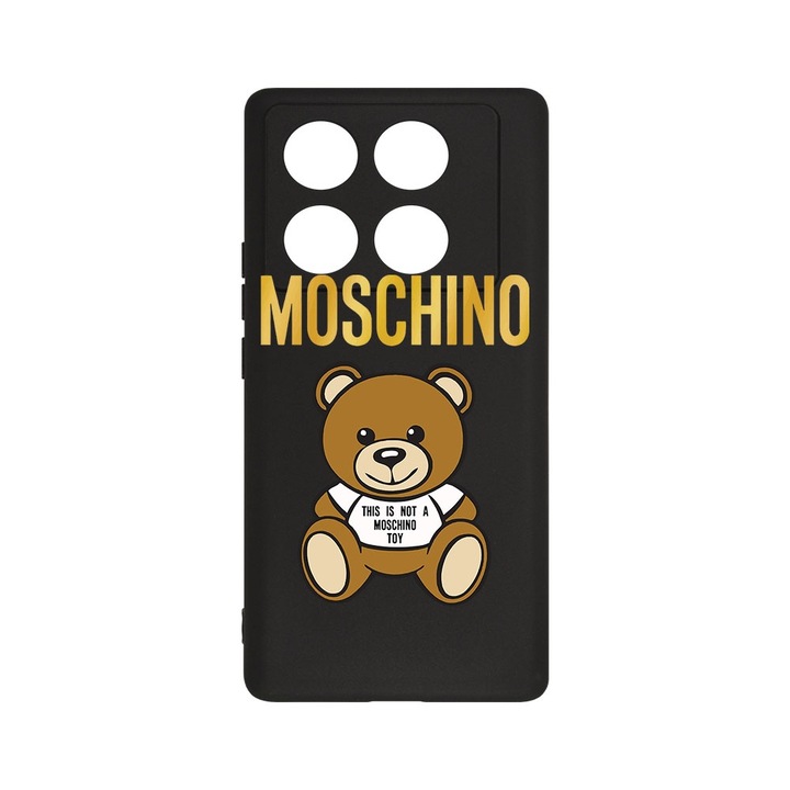 Силиконов калъф BestCase за Infinix Note 40 Pro 4G, It's Not a Moschino Bear, Slim SIlicon 0.8MM, Camera Protection, Black, c-B 880