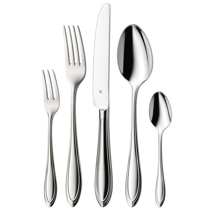 Set 30 tacamuri, WMF, Inox, argintiu, 6 persoane