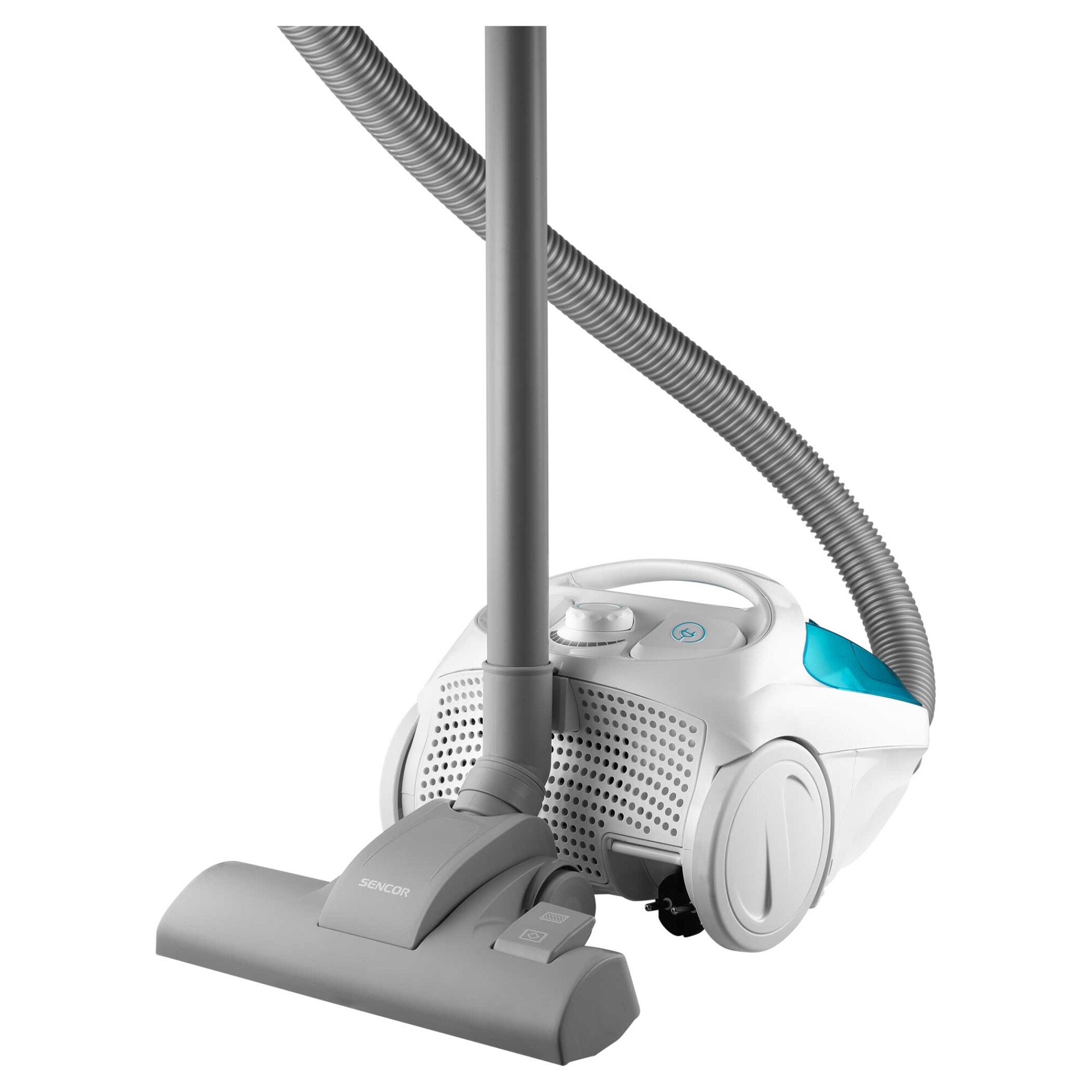Aspirator fara sac, Sencor SVC 1015TQ 3AAA 800 W, alb, albastru