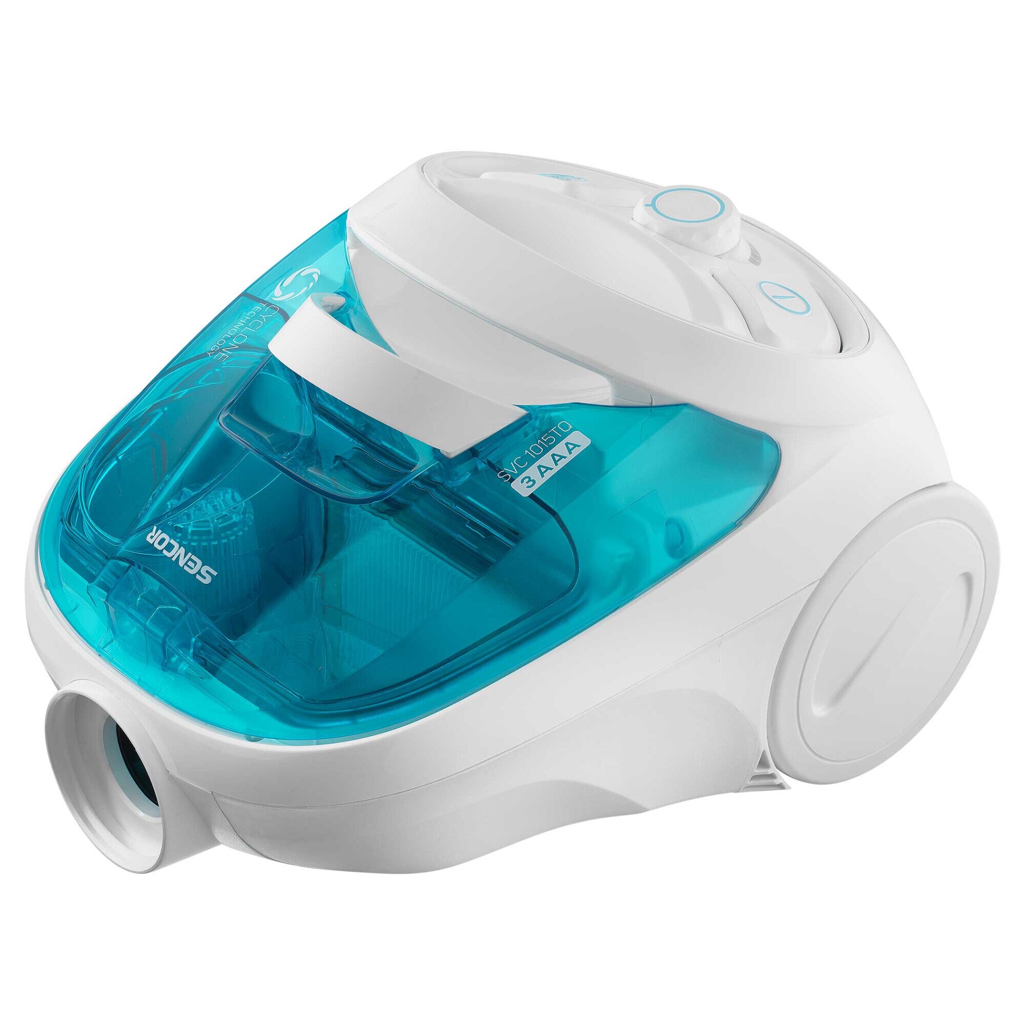 Aspirator fara sac, Sencor SVC 1015TQ 3AAA 800 W, alb, albastru