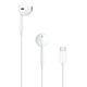 Слушалки с кабел, Съвместими с iPhone 15/16, щепсел Type-C, 1,2 м, вграден микрофон и бутони за управление, бели