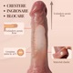 Manson penis Obsessia® LongFriend cu vene proeminente, 10 moduri de vibratie, functie de alungire si ingrosare, control prin telecomanda, din silicon non-toxic, lungime inserabila de 18 cm, rezistent la apa, atasabil, diametru interior 4.5 cm, 173 g