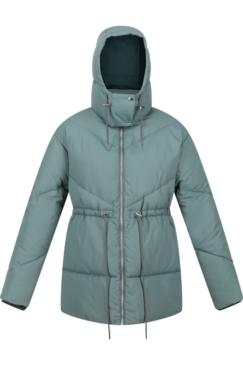 Női Regatta Rurie bélelt kabát, sötét erdőzöld, Melange katonai zöld