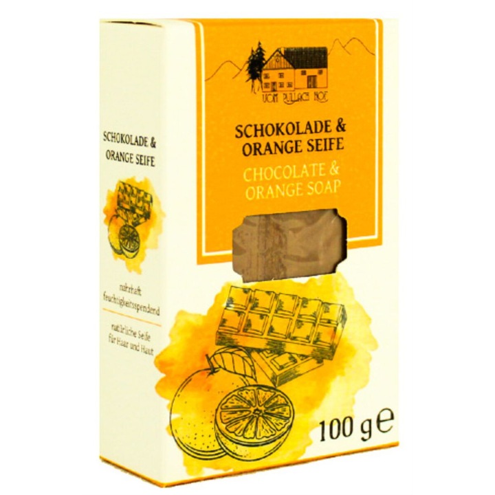 Sapun cu ciocolata si portocala pentru piele si par 100g