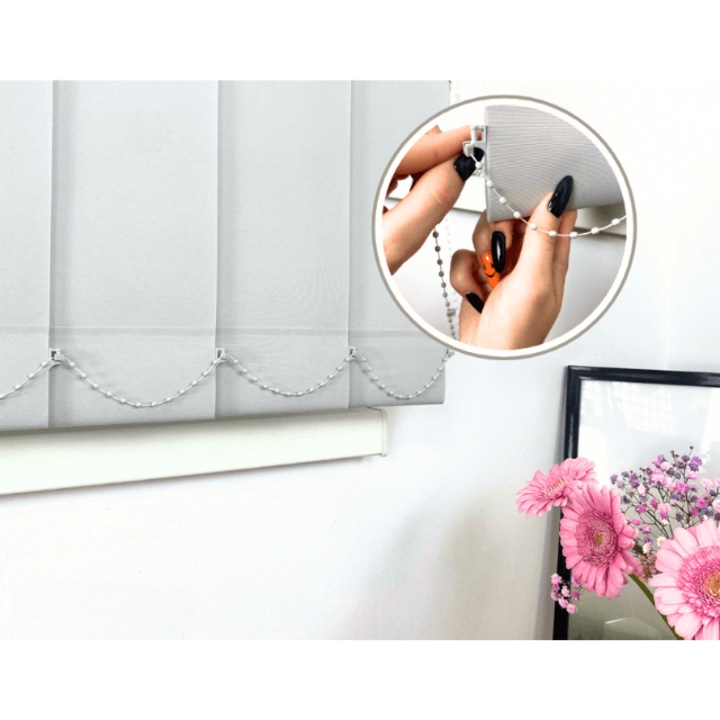 Jaluzele verticale 127 mm, Time4blinds, 175 cm x 210 cm WTA003 Gri