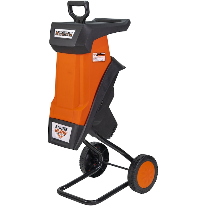 Tocator crengi si resturi vegetale electric Ruris ST100S, putere 2400 W, diametru maxim tocare 40 mm, cos colector 50 L