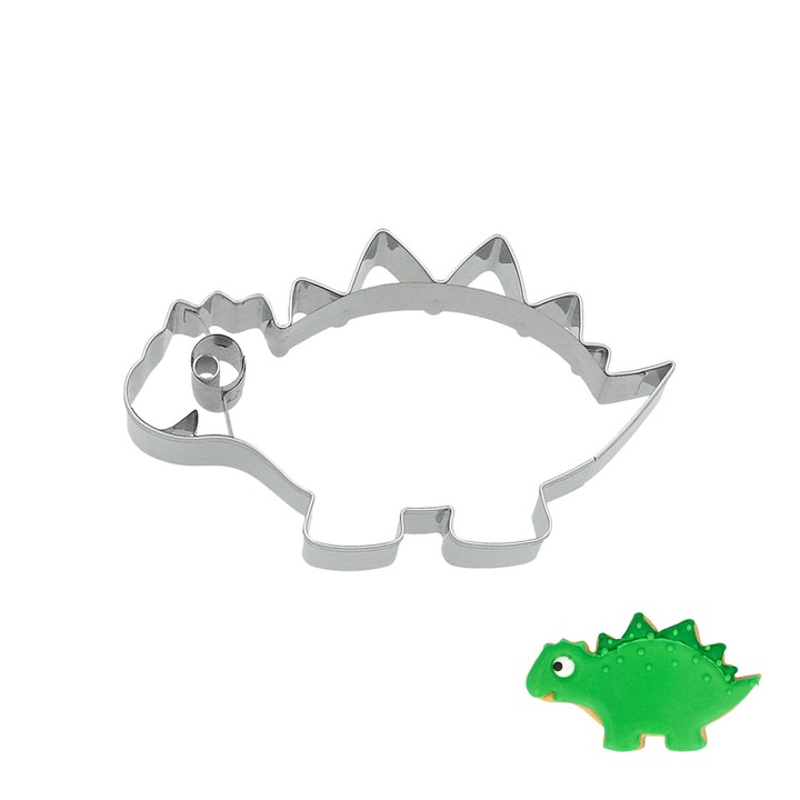 Forma prajituri STEGOSAURUS 10 cm, otel inoxidabil, usor de curatat