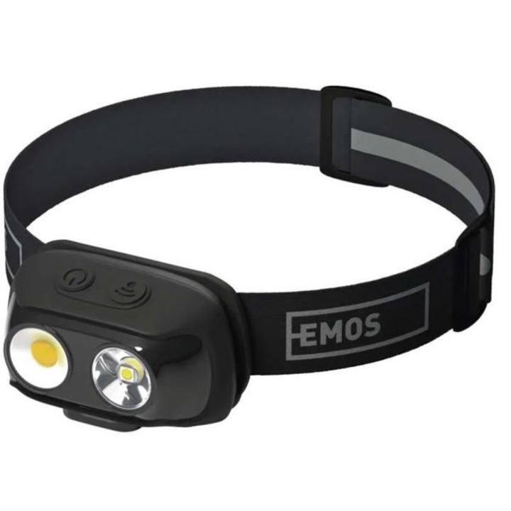 EMOS COB LED акумулаторен челник P3542, 500lm, 130m, Li-pol 1200mAh