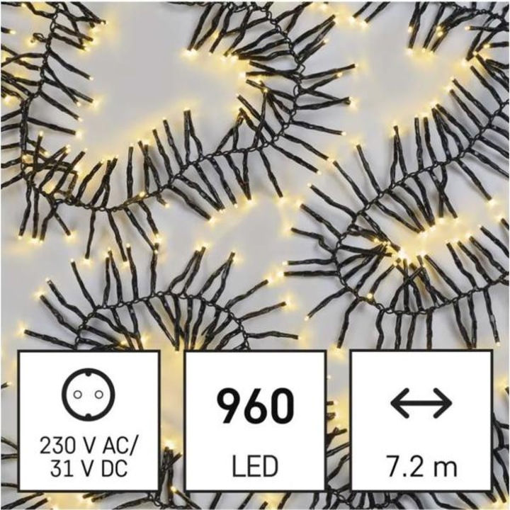 Emos LED karácsonyi fényfüzér – süni, 7,2 m, kültéri és beltéri, meleg fehér, programok D4BW08