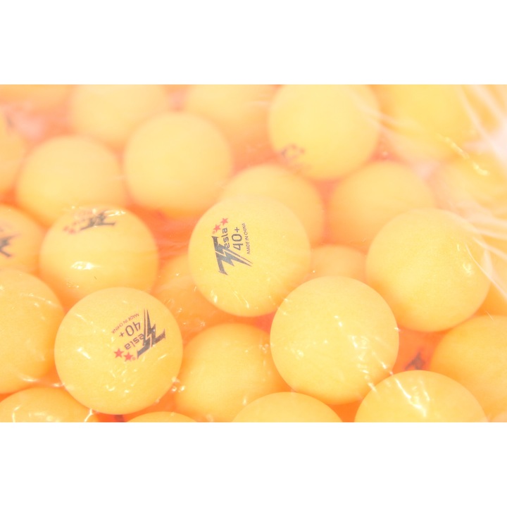 100 db asztalitenisz labda készlet, Tesla, ABS, 40 mm, narancs