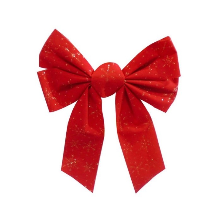 Funda brad de Craciun Antbro® rosie cu insertii de sclipici, 23 x 31 cm