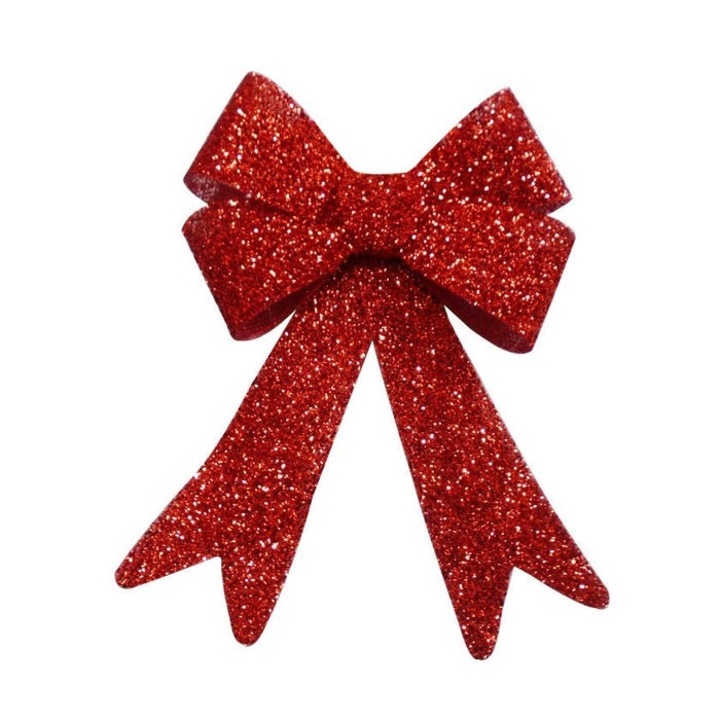 Funda brad de Craciun Antbro® din spuma rosie cu sclipici, 23 x 31 cm