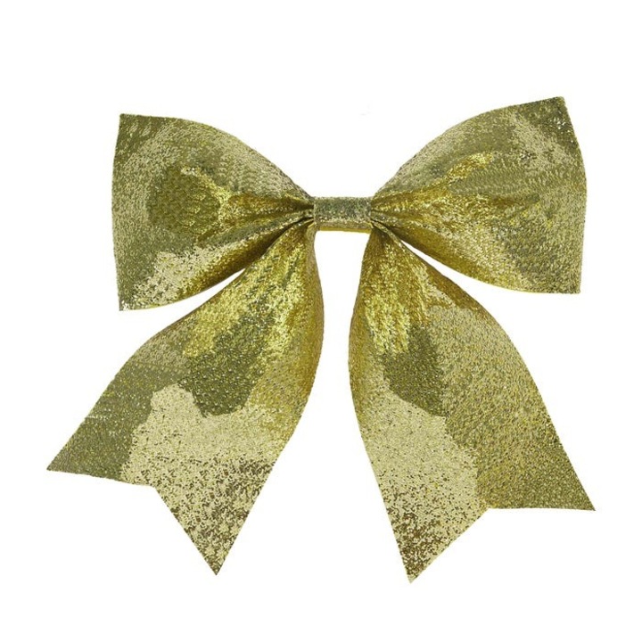 Funda brad de Craciun Antbro® de culoare aurie, textil, 26 x 28 cm