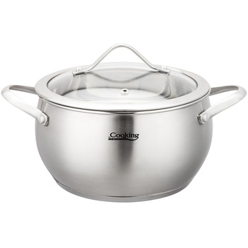 Oala cu capac sticla Cooking by Heinner - Origini Chef Nicolai Tand, inox, inductie, 20 x 11 cm, 3.3 L