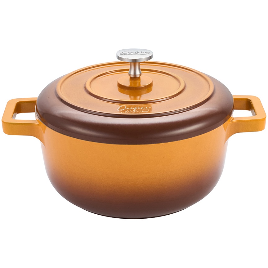 Oala cu capac Cooking by Heinner - Origini Chef Nicolai Tand, aluminiu turnat, invelis ceramic, inductie, 20 x 10 cm, 2.4 L