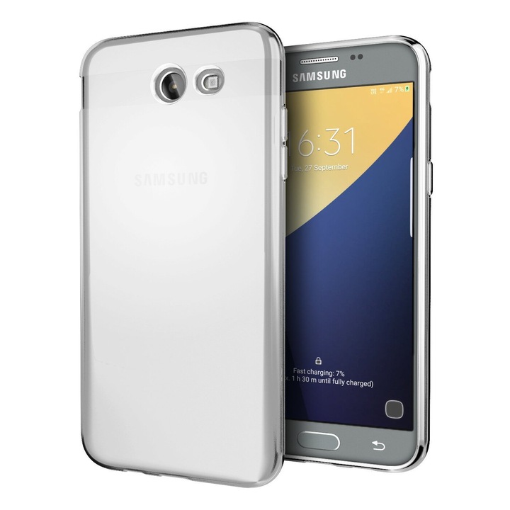 Carcasa Husa silicon compatibil cu SAMSUNG Galaxy J7 2017 J720 Protectie A+, Transparenta