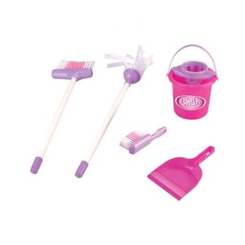 Set de curatenie pentru copii,mop, faras, galeata, matura, faras si perie MCZ-410 Set de curatenie pentru copii,mop, faras, galeata, matura, faras si perie MCZ-410