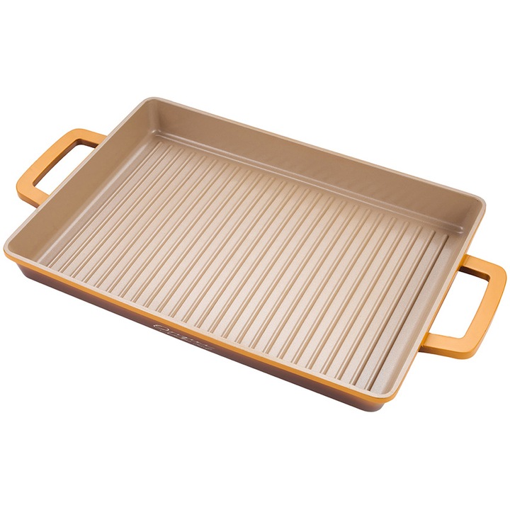 Grill Cooking от Heinner - Origini Chef Nicolai Tand, лят алуминий, керамично покритие, индукция, 36 x 26,4 x 4 cm