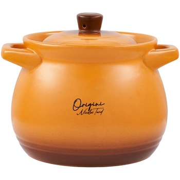 Oala ceramica cu capac Cooking by Heinner - Origini Chef Nicolai Tand, 14.5 x 16 cm, 3 L