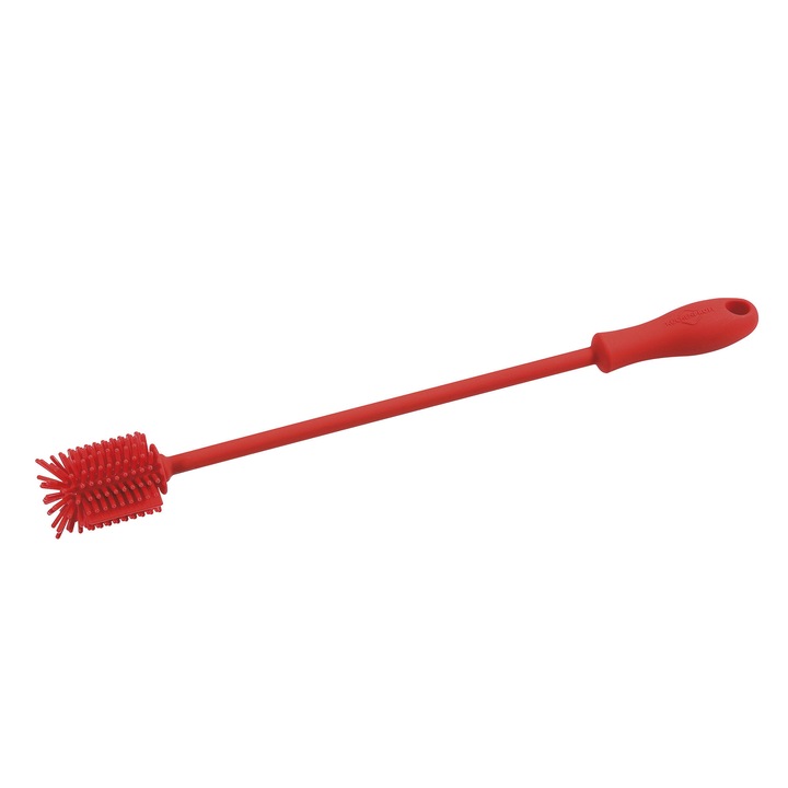 Perie pentru curatarea carafelor, Kuchenprofi, silicon, 31cm, rosie