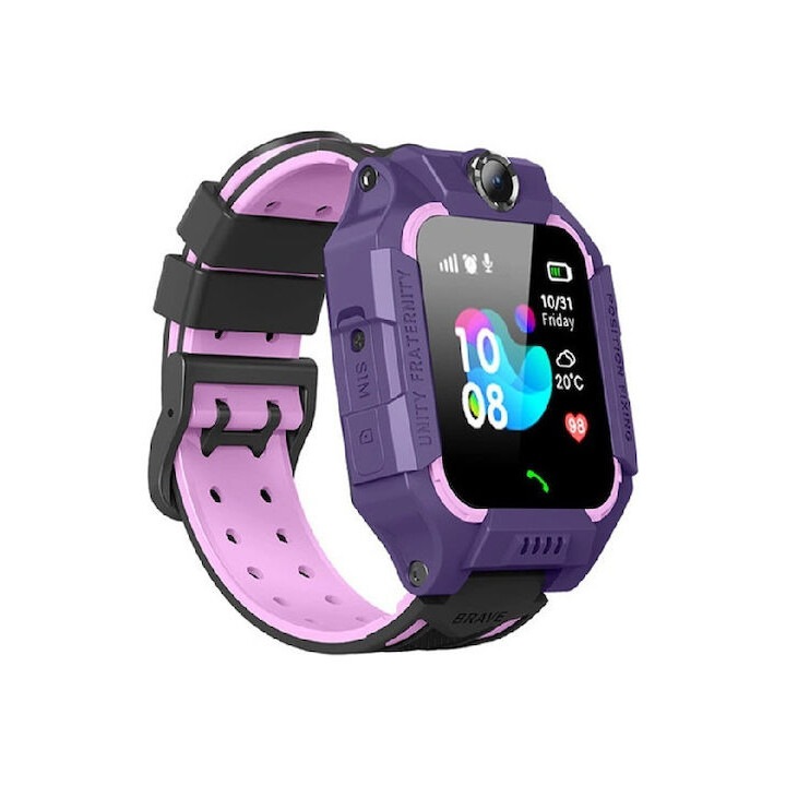 Okosóra, gyerekeknek MoreFIT Macvi® MX19, GPS, telefon funkció, színes érintőképernyő, lila