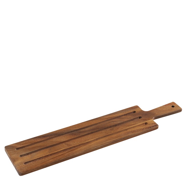 Platou de servire, Zassenhaus, lemn de acacia, 60x13cm, inaltime 1,5cm