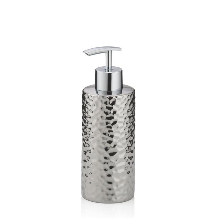 Szappan adagoló, Kela, Kerámia, 0,3 l, 6,5x18 cm, Ezüst