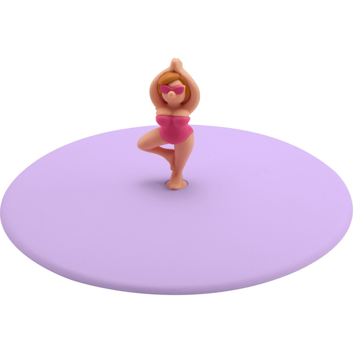 Capac vase pentru gatit, Lurch, silicon platina, 10,5cm, violet