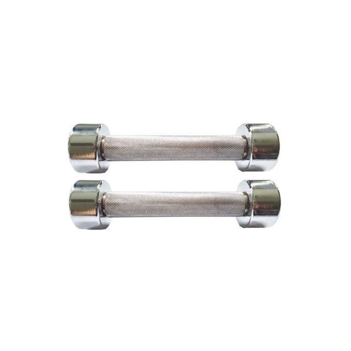 Set 2 haltere Spartan, 2 x 6 kg, metal, cromat, ergonomic, antiderapant