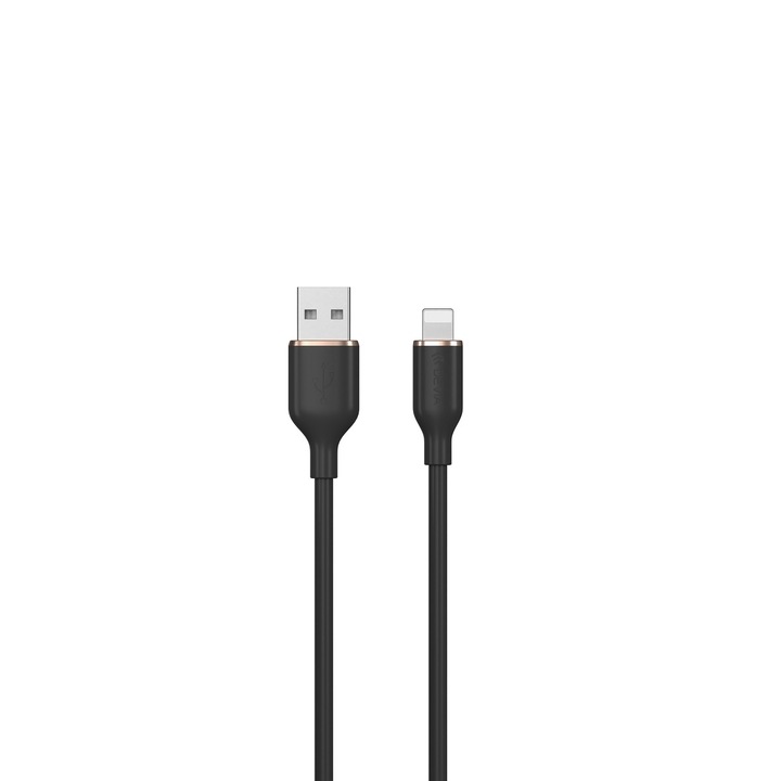 Devia Cablu Jelly Ec630 Usb - Lightning 1.2 M 2.4a Negru