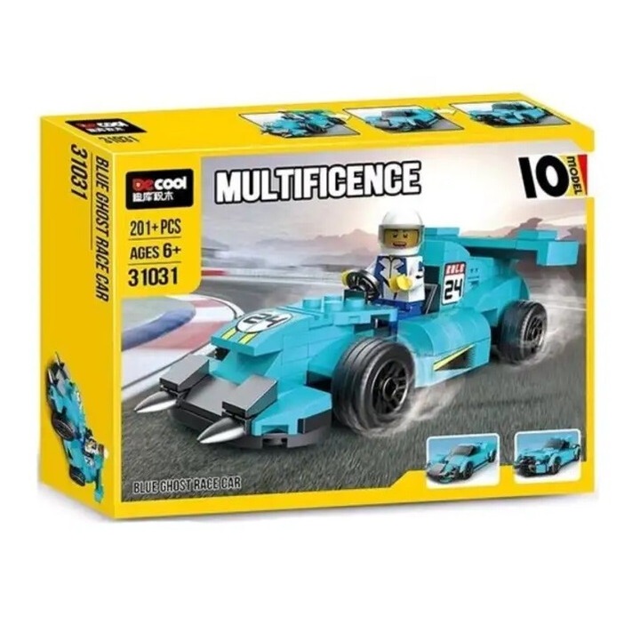 Конструктор Bambino Спортна кола, 10в1, 201ч, синя