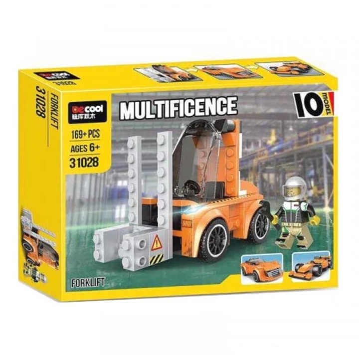 Конструктор Bambino Мотокар, 10в1, 169ч, оранжев