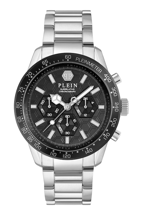 Philipp Plein, Ceas cronologic cu bratara metalica, Argintiu