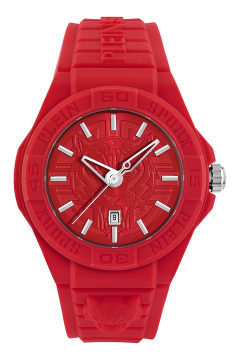 Plein Sport, Ceas unisex cu o curea din silicon, Rosu