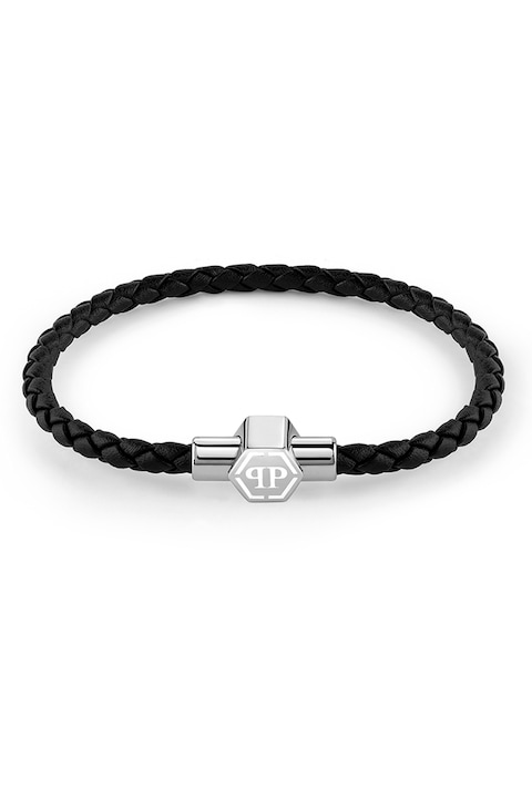 Philipp Plein, Bratara din piele cu model impletit si inchidere magnetica