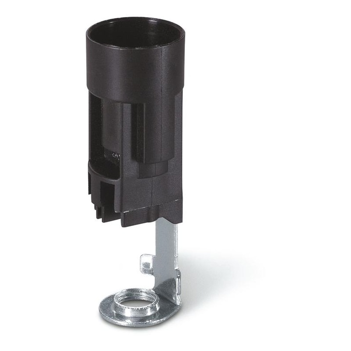 Soclu E14 Pentru Candelabre, Inaltime 65mm Negru SCAME 190.3570ES