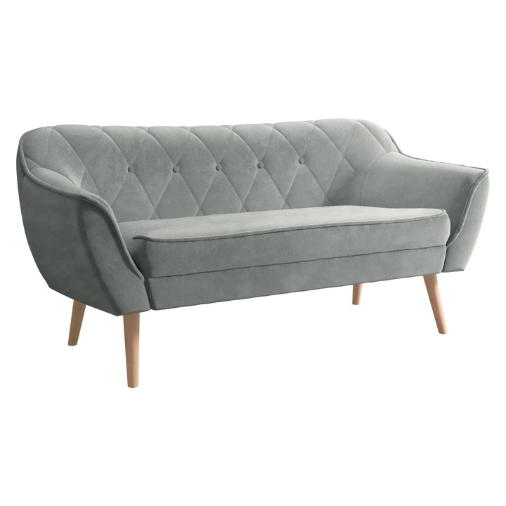 Canapea Qurimen 2, MIRJAN24, gri, 74x140x75 cm